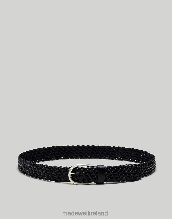 Accessories True Black 6266T18 Madewell Braided Leather Belt Men