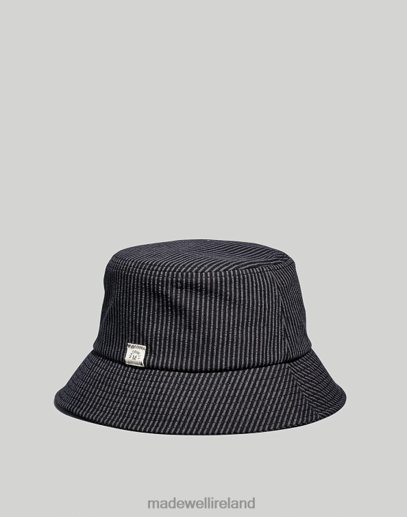 Accessories True Black 6266T34 Madewell Seersucker Bucket Hat Men