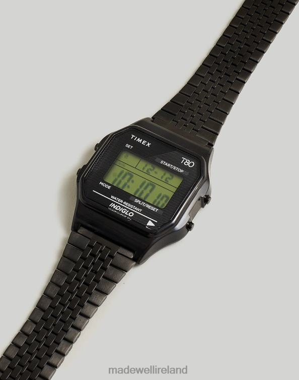 Accessories Black 6266T594 Madewell Timex T80 34mm Stainless Steel Expansion Band Watch Men