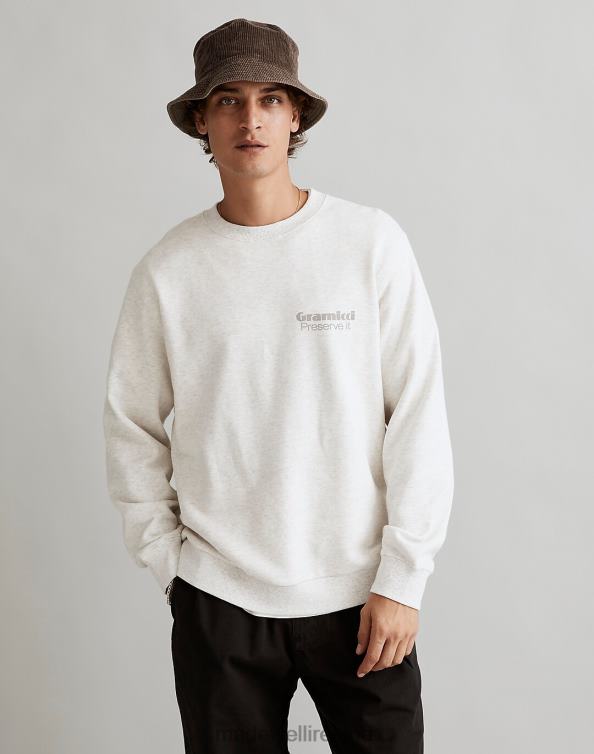 Clothing Ash Heather 6266T502 Madewell Gramicci Preserve-It Crewneck Sweatshirt Men