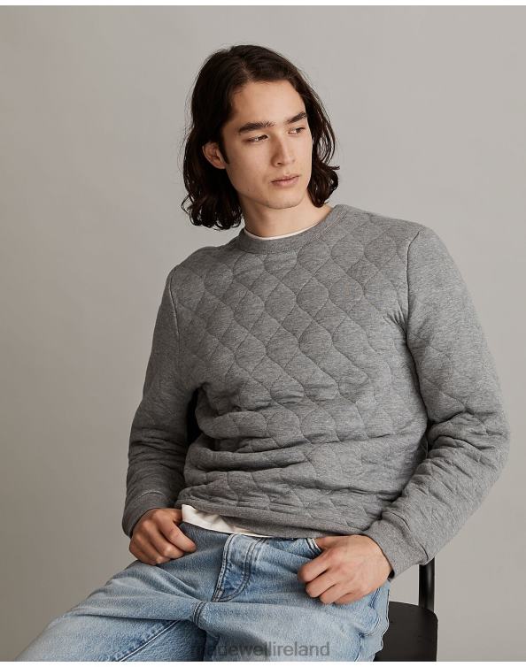 Clothing Hthr Grey 6266T620 Madewell Quilted Sweatshirt Men