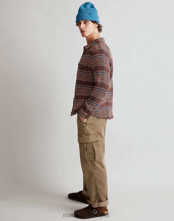 Clothing Brown 6266T436 Madewell Corridor Corded Snap Shirt-Jacket Men