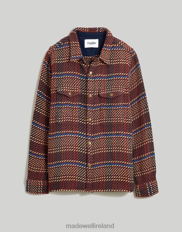 Clothing Brown 6266T436 Madewell Corridor Corded Snap Shirt-Jacket Men