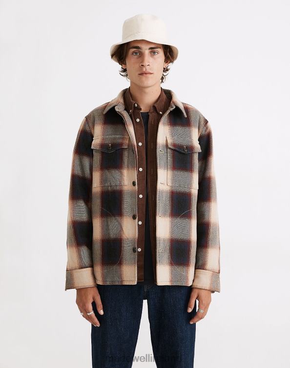 Clothing Burnished Mahogany 6266T118 Madewell Quilted Shirt-Jacket Plaid Men