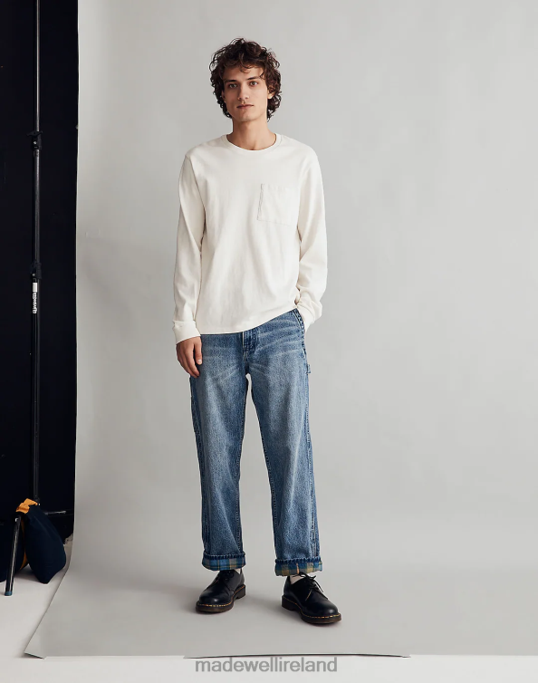 Clothing Kenton Wash 6266T209 Madewell Flannel-Lined Carpenter Jeans Men