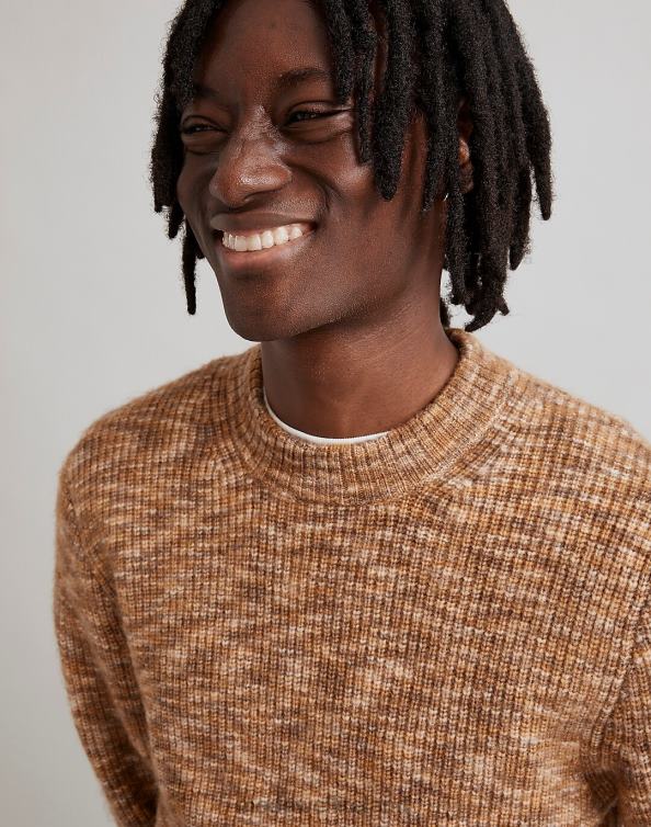 Clothing Spacedye Butterscotch 6266T340 Madewell Space-Dyed Oversized Sweater Men