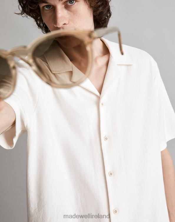 Clothing Ashen Sage 6266T257 Madewell Textured Easy Short-Sleeve Shirt Men