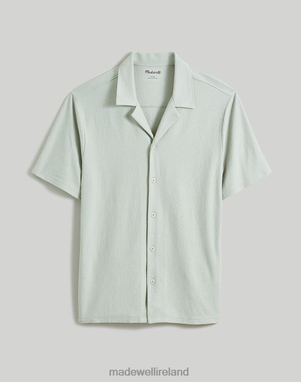 Clothing Ashen Sage 6266T258 Madewell Textured Easy Short-Sleeve Shirt Men
