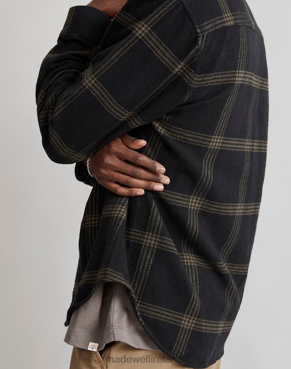 Clothing Black Coal 6266T310 Madewell Brushed Flannel Easy Shirt-Jacket Men