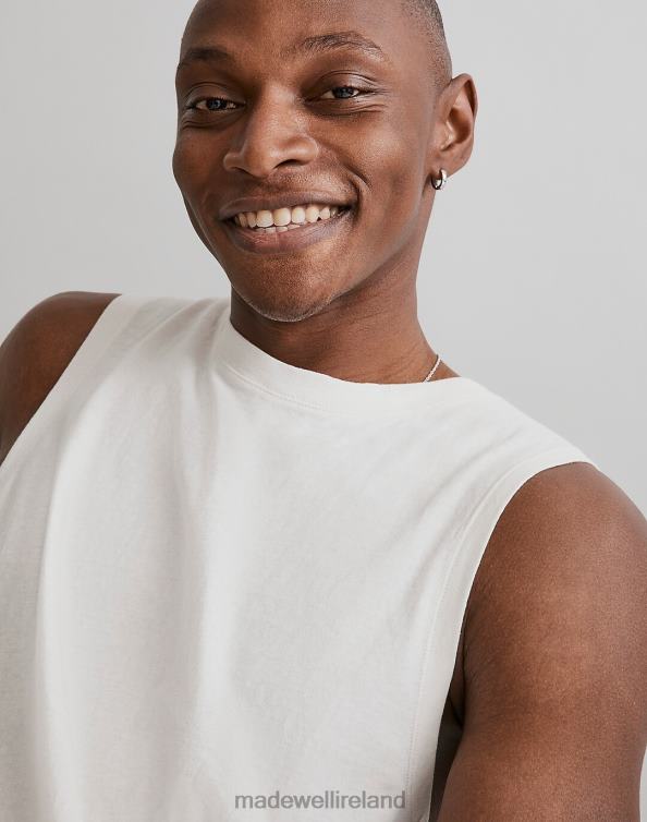 Clothing Bright Ivory 6266T362 Madewell Recycled Cotton-Blend Muscle Tee Men