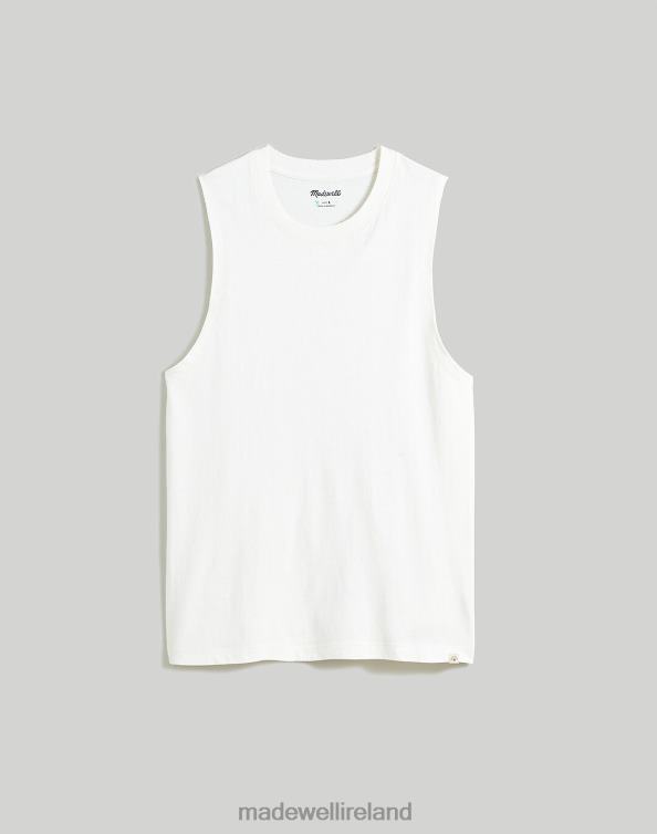 Clothing Bright Ivory 6266T362 Madewell Recycled Cotton-Blend Muscle Tee Men