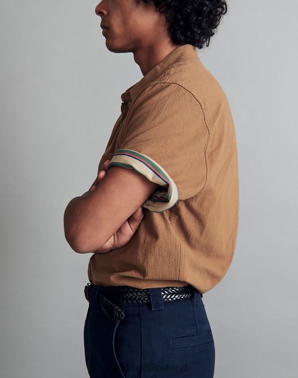Clothing Burled Wood 6266T268 Madewell Crinkle Cotton Perfect Short-Sleeve Shirt Men