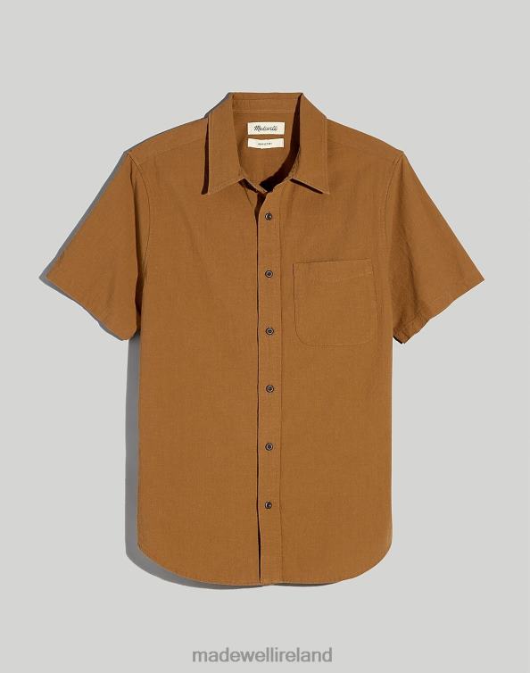 Clothing Burled Wood 6266T268 Madewell Crinkle Cotton Perfect Short-Sleeve Shirt Men