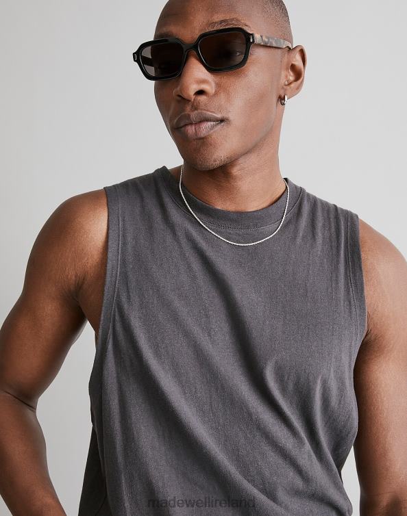 Clothing Cool Obsidian 6266T361 Madewell Recycled Cotton-Blend Muscle Tee Men