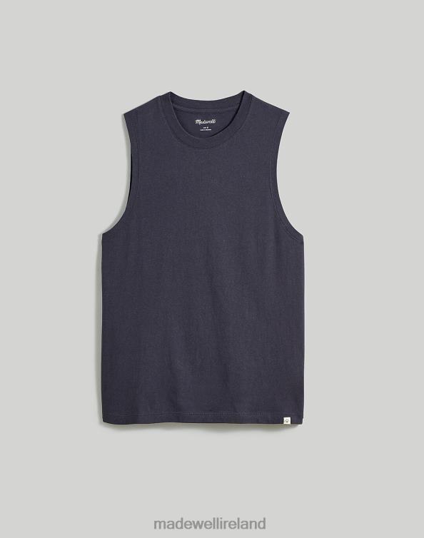 Clothing Cool Obsidian 6266T361 Madewell Recycled Cotton-Blend Muscle Tee Men