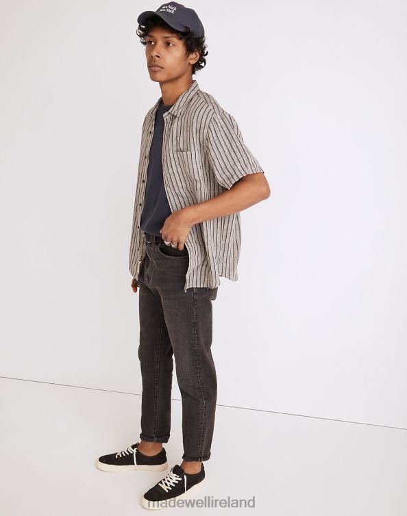Clothing Light Graphite 6266T254 Madewell Linen Perfect Short-Sleeve Shirt Men