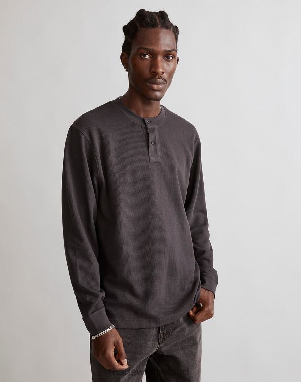 Clothing Lighthouse 6266T345 Madewell Textured Long-Sleeve Henley Tee Men
