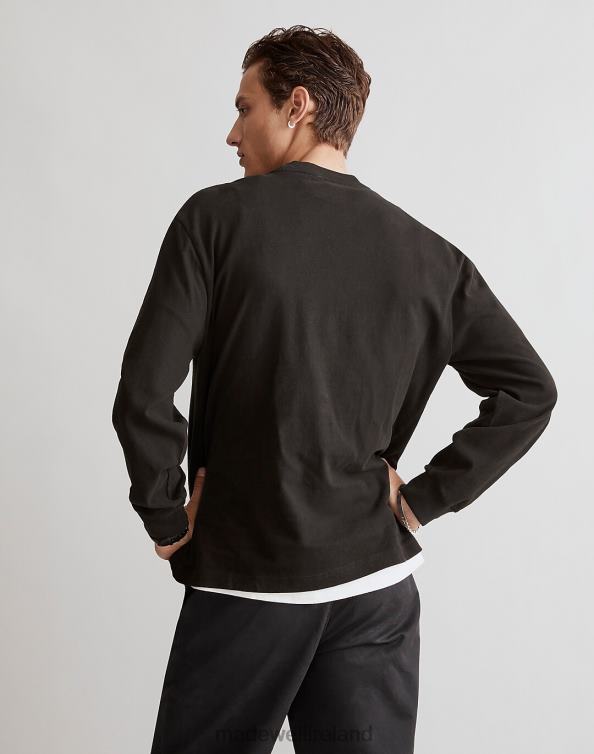 Clothing Midnight Green 6266T355 Madewell Brushed Long-Sleeve Boxy Tee Men