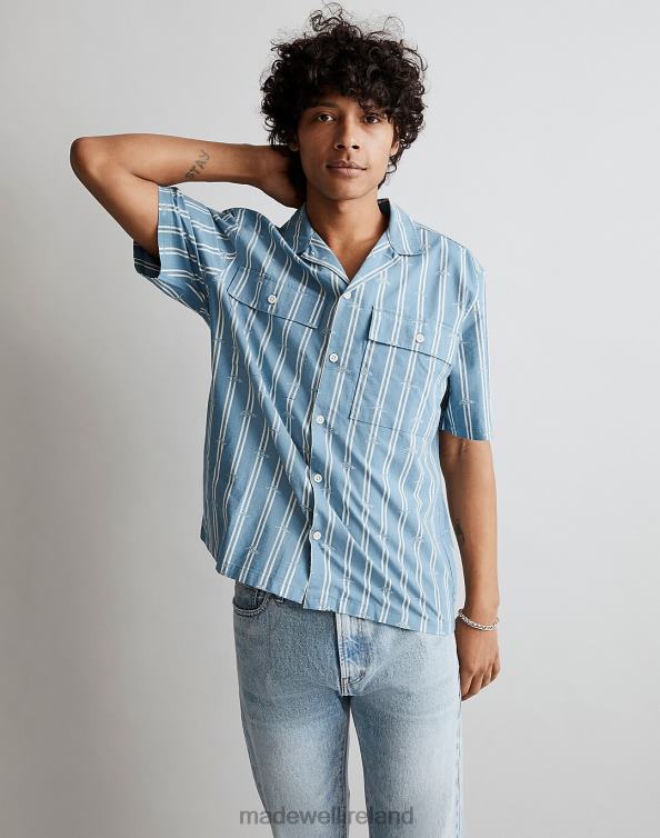 Clothing Ocean 6266T269 Madewell Boxy Short-Sleeve Shirt Wave Print Men