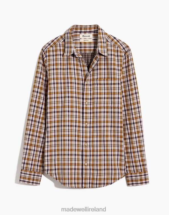 Clothing Steel Green 6266T285 Madewell Double-Weave Perfect Long-Sleeve Shirt Men