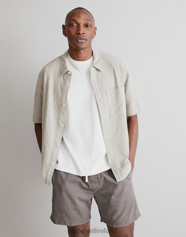 Clothing Washed Olive 6266T247 Madewell Easy Short-Sleeve Shirt Wide Seersucker Men