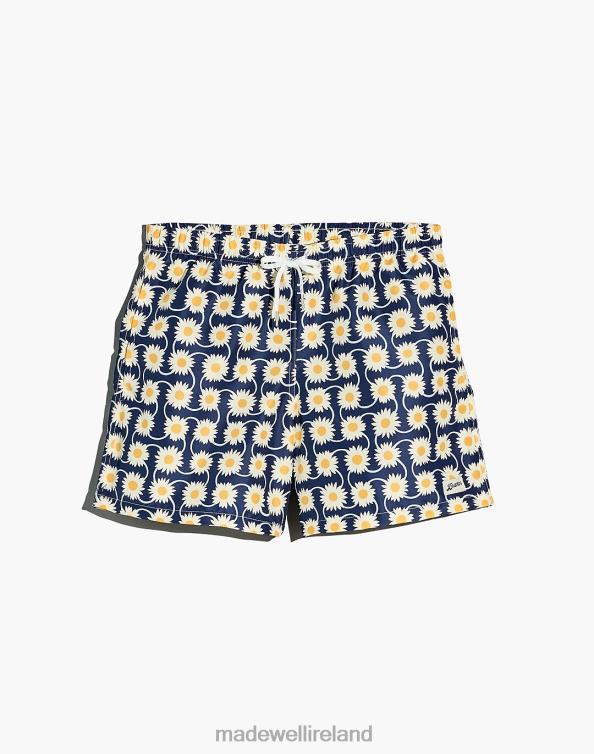Clothing Navy Radial Flower 6266T383 Madewell Bather Swim Trunks Men
