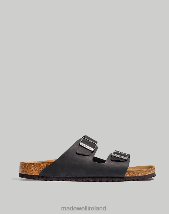 Footwear True Black 6266T621 Madewell Birkenstock Arizona Soft Footbed Sandals in Oiled Leather Men
