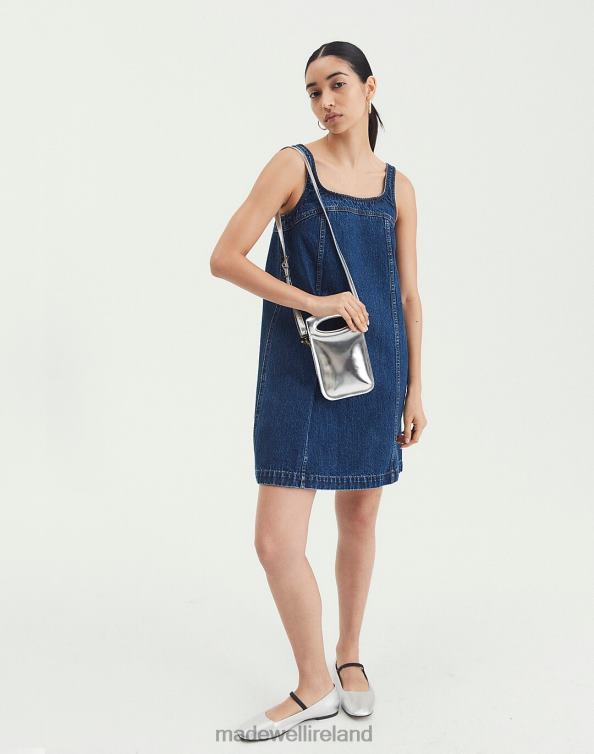 Accessories Silver 6266T665 Madewell The Toggle Phone Bag in Specchio Leather Women