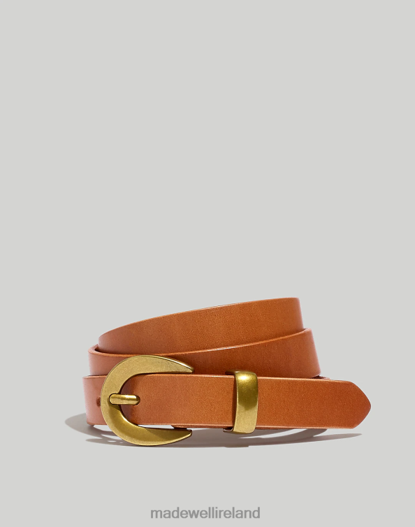 Accessories Desert Camel 6266T755 Madewell Chunky Buckle Skinny Leather Belt Women