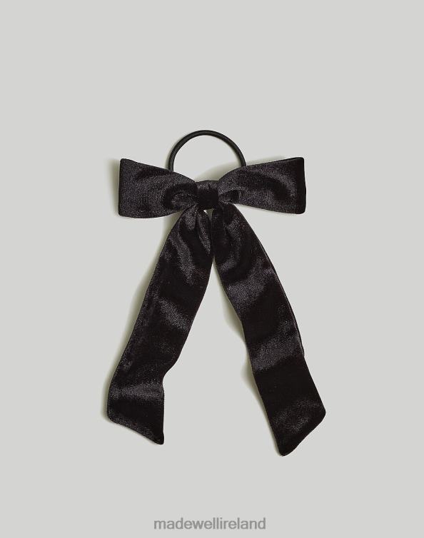 Accessories Black Coal 6266T787 Madewell Velvet Bow Hair Tie Women