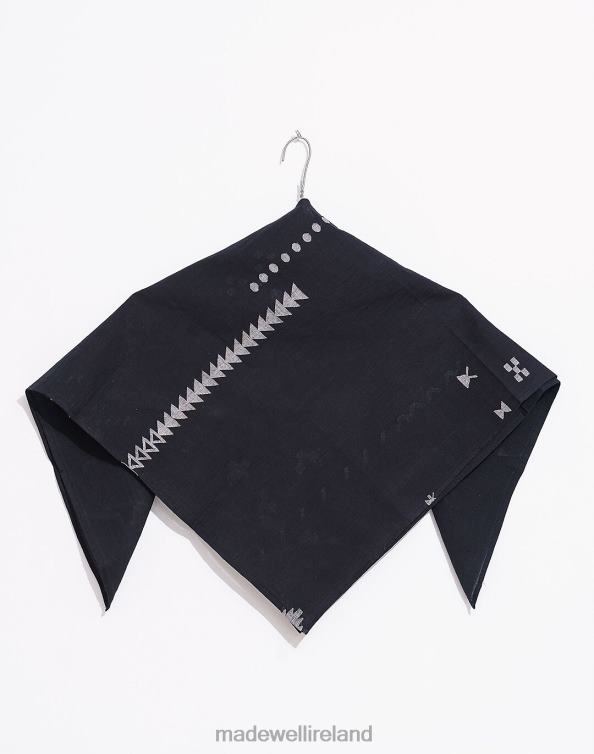 Accessories Black 6266T2411 Madewell World of Crow Jamdani Bandana Women