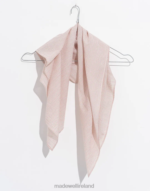 Accessories White 6266T2416 Madewell World of Crow Pin Striped Cotton Bandana Women