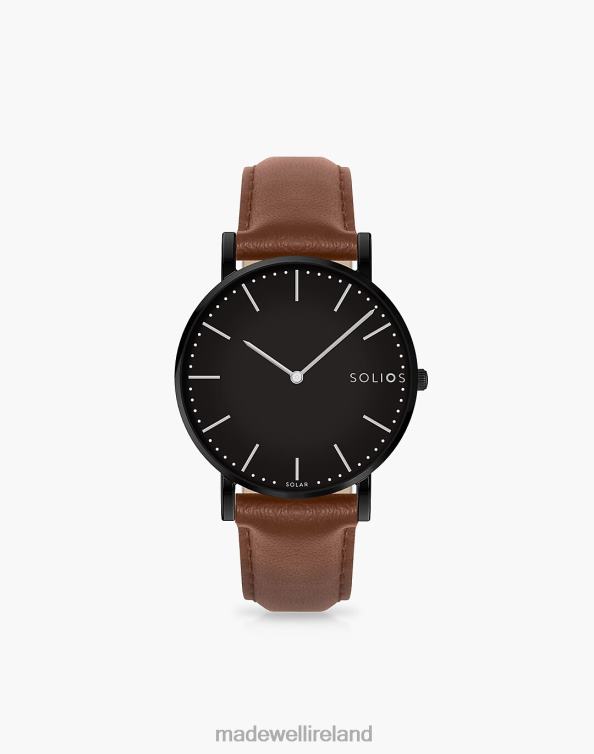 Accessories Black 6266T2286 Madewell Solios Watches The Solar All - Eco Vegan Leather Strap Women
