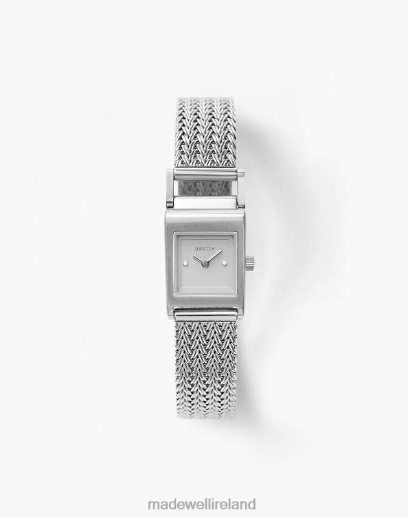Accessories Silver 6266T1322 Madewell BREDA Revel Tethered Stainless Steel Mesh Bracelet Watch, 18mm Women