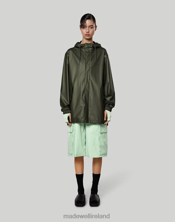 Clothing Green 6266T2169 Madewell Rains TM Fishtail Jacket Women