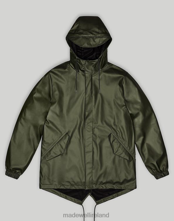 Clothing Green 6266T2169 Madewell Rains TM Fishtail Jacket Women