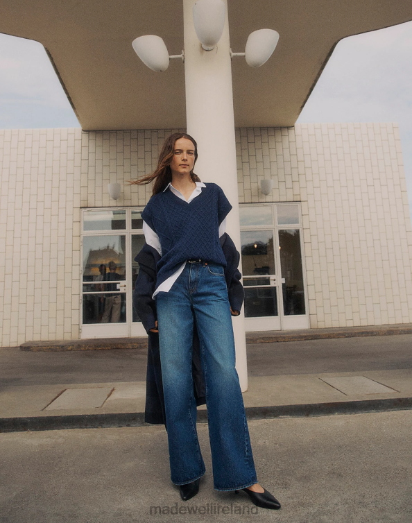 Clothing Halleran Wash 6266T1056 Madewell Superwide-Leg Jeans Women