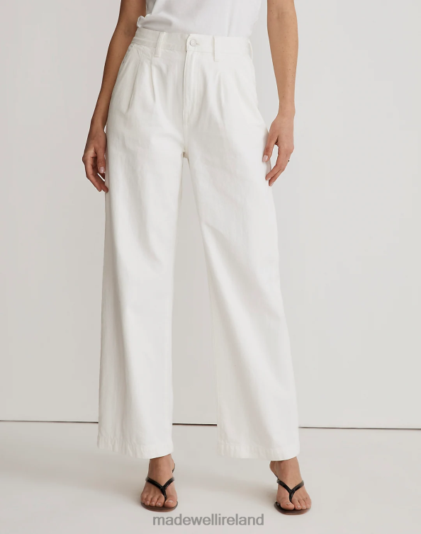 Clothing Tile White 6266T1123 Madewell The Harlow Wide-Leg Jean Women