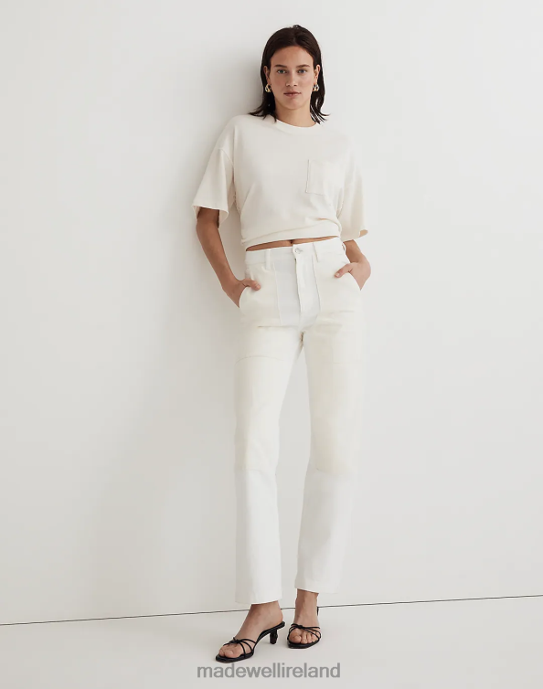 Clothing Tile White Vintage Canvas 6266T2469 Madewell The '90s Straight Jean: Two-Tone Workwear Edition Women