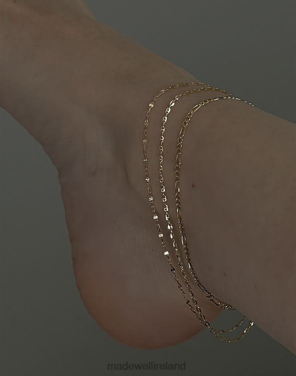 Jewelry Gold 6266T1740 Madewell Kinn Mariner Chain Anklet Women