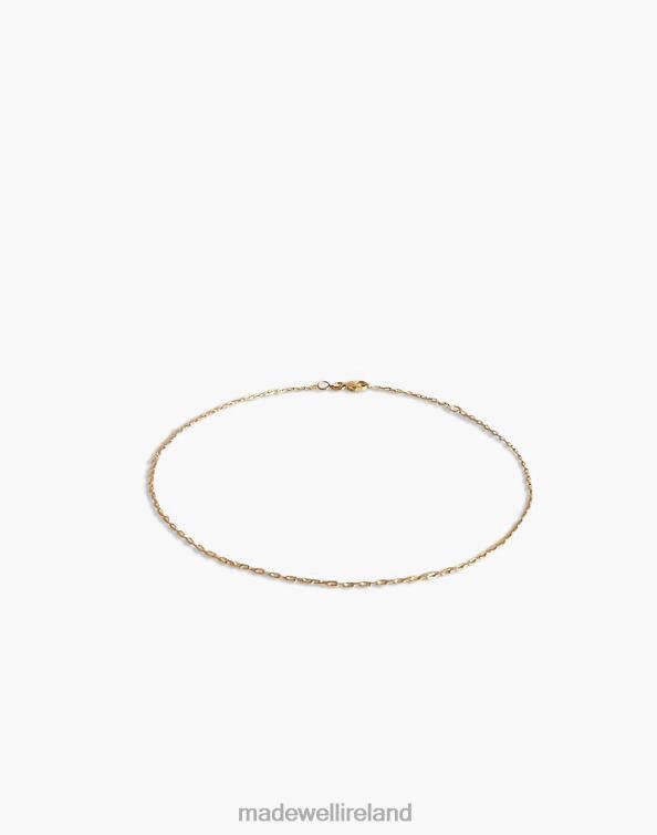 Jewelry Gold 6266T1756 Madewell Kinn Micro Rolo Chain Anklet Women