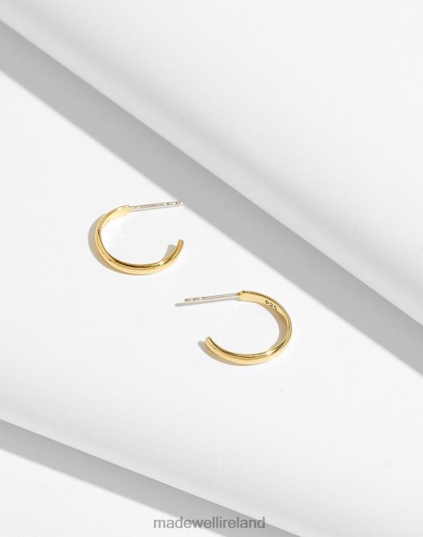 Jewelry 14K Gold 6266T910 Madewell Delicate Collection Demi-Fine Plated Hoop Earrings Women