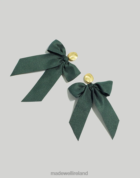 Jewelry Almost Black 6266T909 Madewell Satin Bow Statement Earrings Women