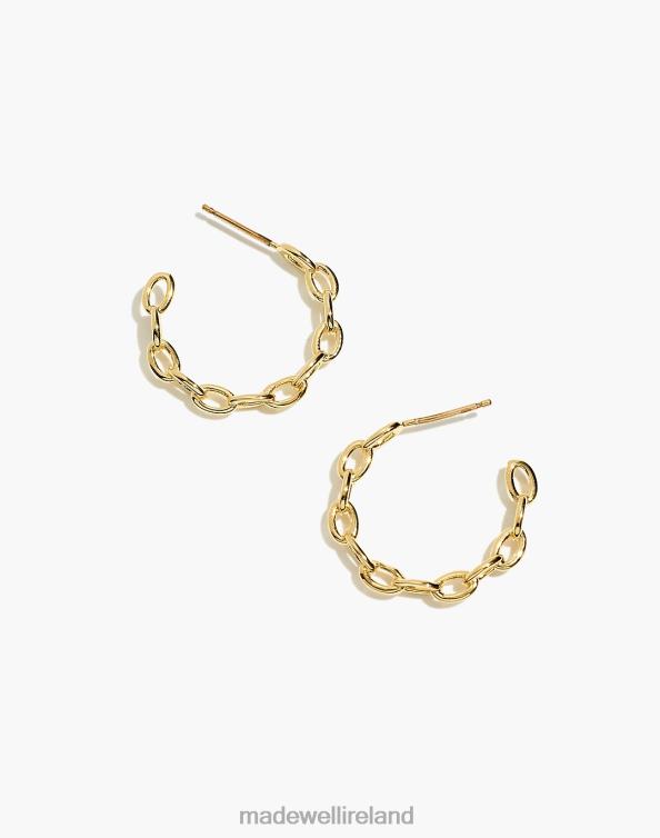 Jewelry Gold 6266T1562 Madewell STUDIO GRUN Cable Hoop Earrings Women