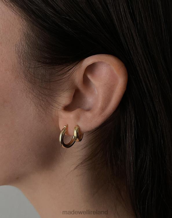 Jewelry Gold 6266T1734 Madewell Kinn Classic Hoop Earrings Women