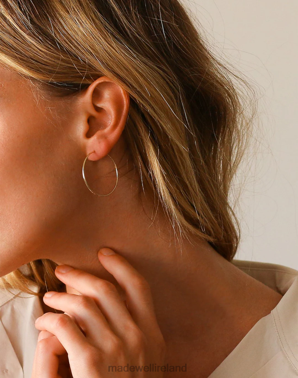 Jewelry Gold 6266T1742 Madewell Kinn Lightweight Hoop Earrings Women