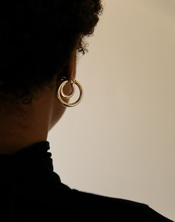 Jewelry Gold 6266T1771 Madewell Kinn Classic Hoop Earrings Women