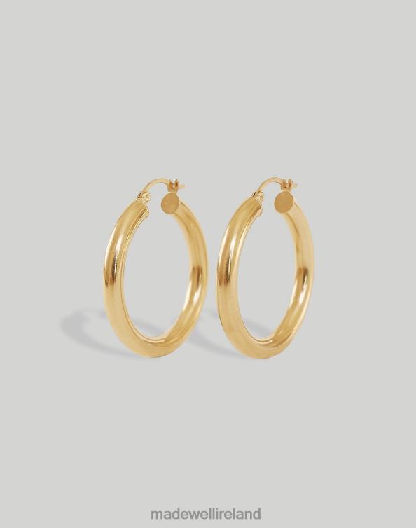 Jewelry Gold 6266T1773 Madewell Kinn Classic Hoop Earrings Women