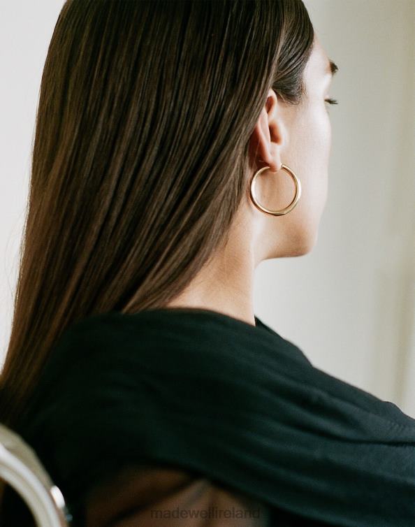 Jewelry Gold 6266T1773 Madewell Kinn Classic Hoop Earrings Women