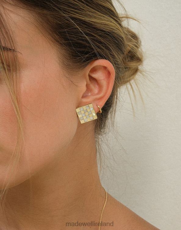 Jewelry Gold 6266T1971 Madewell MUNS Ajedrez Earrings Women